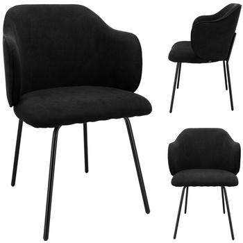 Krzesło z SZTRUKSU tapicerowane DALIA welurowe do SALONU jadalni JUMIhome