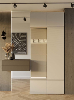 Garderoba Szafa + Wieszak HAGA II 1Sz1W KASZMIR BEŻ