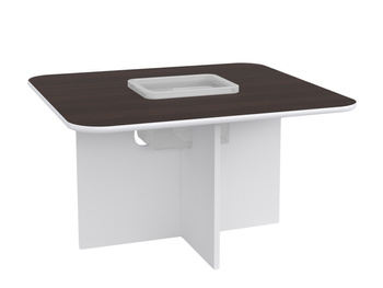 011 Stolik dziecięcy biało-wenge