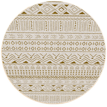 Dywan okrągły NOVO Strado nowoczesny beżowy orientalny wzór do salonu Sahara 100x100 cm