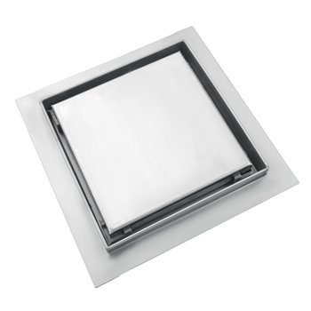 BASIC Square Drain Inox Odpływ kwadratowy chrom, 15x15 cm