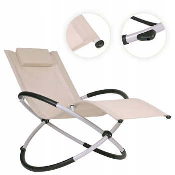 Fotel Bujany Leżak Ogrodowy Leżanka Bujana na Taras Balkon Zero