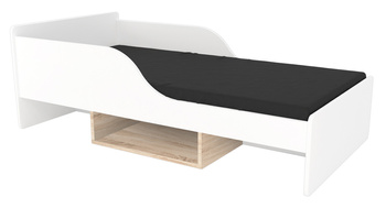 Łóżko dziecięce SMILE 180x80 biało-sonoma