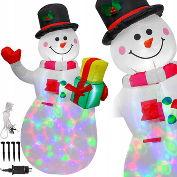 BAŁWAN nadmuchiwany ŚWIECĄCY DUŻY pompowany LED 150cm dmuchaniec JUMIhome