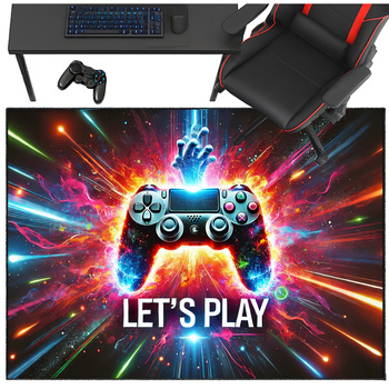 Dywan 3D Strado LET'S PLAY 100x150 cm nowoczesny do pokoju gracza