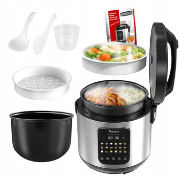 Multicooker parowar szybkowar kombiwar TurboTronic garnek elektryczny frytownica 5L 865W Srebrny