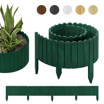 be4nature ROLLBORDER elastyczny drewniany płotek obrzeże 200 x 30cm Zielony (Rollborder)