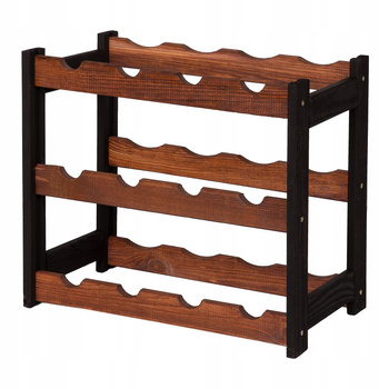 Regał na wino drewniany stojak na 12 butelek półka