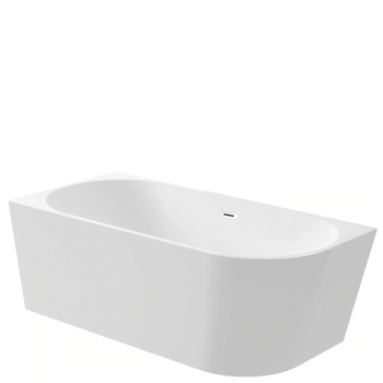 Wanna wolnostojąca narożna lewa 160 x 80 cm biała z pokrywką WHITE - model 558