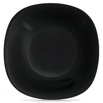Talerz obiadowy głęboki szklany czarny LUNA 21,5 cm, 650 ml