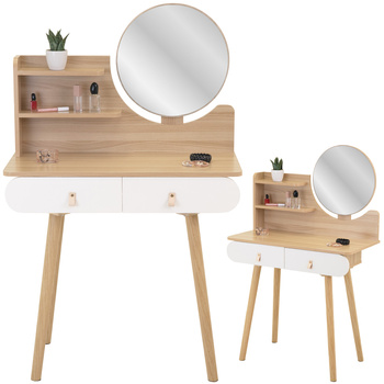 Toaletka z lustrem SCANDI kosmetyczna skandynawska