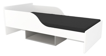 Łóżko dziecięce SMILE 140x70 biało-szare