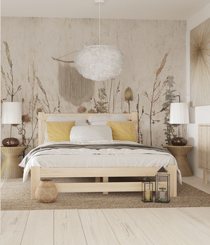 Łóżko Drewniane - 140x200 Nebraska