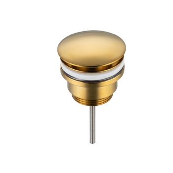 Korek umywalkowy mosiężny Klik Klak bez przelewu Gold- model 4