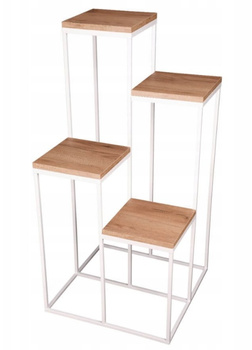 Nowoczesny Kwietnik Loft Biały BLAT SIMPLE 030/K-12-4K-100BB