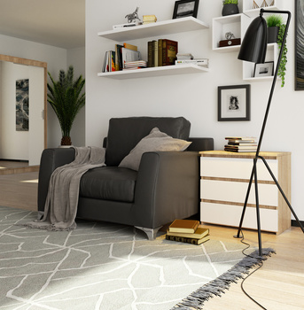 KOMODA CL3 3SZ CLP PK DĄB SONOMA / BIAŁY