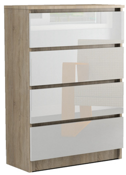 Komoda RICO 4s WYSOKI POŁYSK 80 cm AKRYL Sonoma