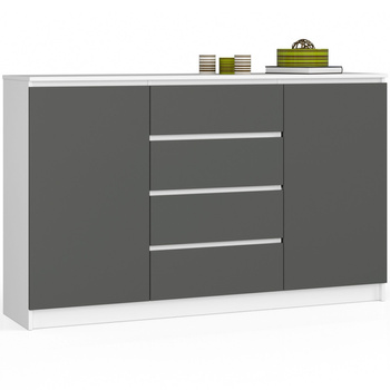 KOMODA K160 2D 4SZ CLP PK BIAŁY / SZARY