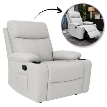 Fotel, sofa rozkładana jednoosobowa VERO z uchwytem na napój