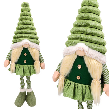 SKRZAT krasnal gnom Mikołaj Świąteczny 75cm TELESKOPOWY dekoracja JUMIhome