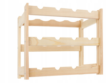 Regał na wino drewniany stojak na 12 butelek półka