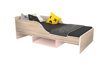 Łóżko dziecięce SMILE 160x80 sonoma-różowe