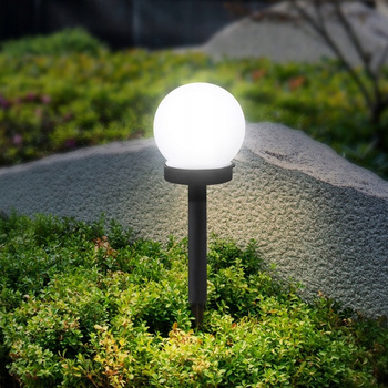 3 x Ogrodowa lampa solarna biała kula ZD50D