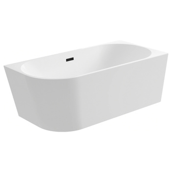 Wanna wolnostojąca narożna prawa 160 x 80 cm biała z pokrywką BLACK - model 565