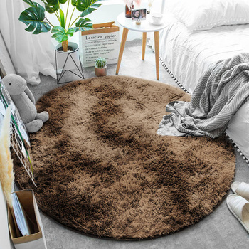 Dywan okrągły Shaggy Ombre Strado 150x150 OmbreCoffee (Brązowy)