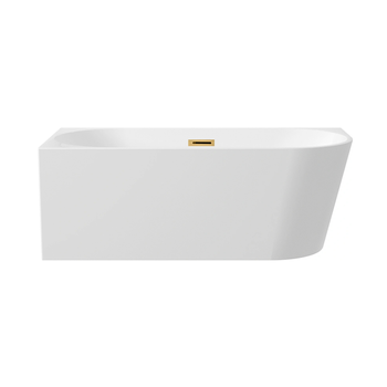 Wanna wolnostojąca narożna lewa ze złotą pokrywką Model 957 - 150x75 cm