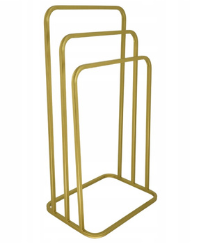 Nowoczesny Stojak Wieszak na Ręczniki 3 Ramienny Zaokrąglony Metal Loft ZŁOTY 020/W-16-3W-88Z