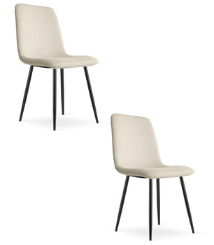 Krzesło RIFT - beż / nogi kolor czarny x 2