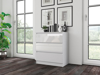 Komoda Malwa M3 BIAŁY POŁYSK