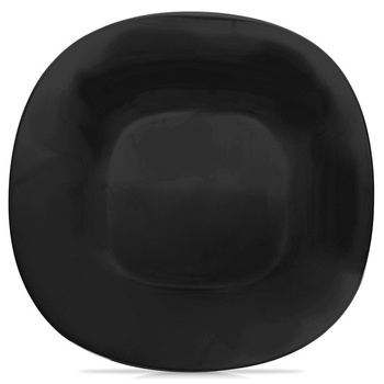 Talerz obiadowy płytki szklany czarny LUNA 26,5 cm