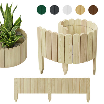 be4nature PALISADA OGRODOWA drewniana - płotek 100 x 20 cm Nieimpregnowany (Rollborder)