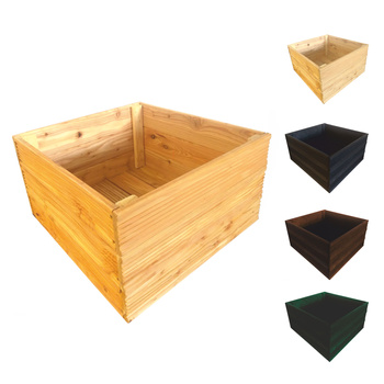 be4nature Doniczka kwadratowa modrzewiowa Naturalna 50 x 53 cm