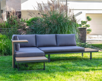 ZESTAW MEBLI OGRODOWYCH narożnik sofa stolik komplet NA OGRÓD TARAS
