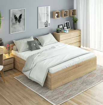 ŁÓŻKO PODNOSZONE CLP 180x200 OSKRZYNIA + STELAŻ SONOMA