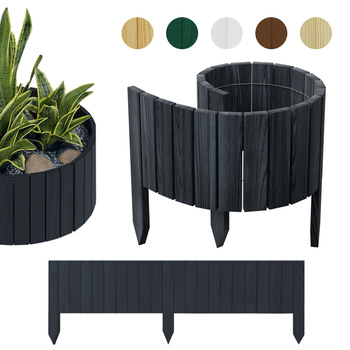 be4nature OBRZEŻE do trawnikow i rabatek, drewniane 100 x 20 cm Antracytowy - Rolloborder II