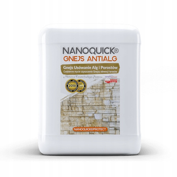 Produkt Myjący Zielone Naloty na Elewacji Ogrodzeniu Tarasie Kamieniu Gnejs