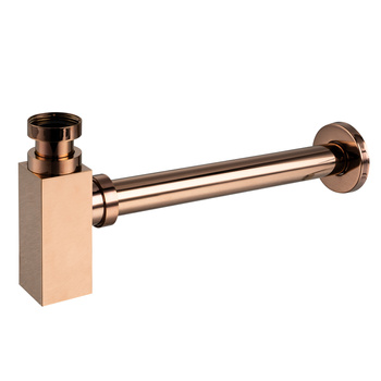 Syfon umywalkowy mosiężny kwadratowy Rose- model 1