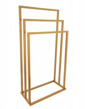NOWOCZESNY STOJAK WIESZAK NA RĘCZNIKI 3 RAMIENNY METAL LOFT ZŁOTY 008/W-16-3W-84Z