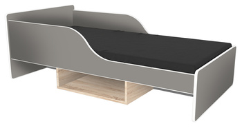 Łóżko dziecięce SMILE 140x70 szaro-sonoma