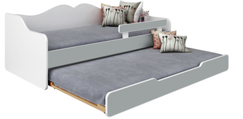 Łóżko dziecięce BELLA2 140x70 biało-szare