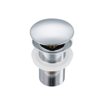 Korek umywalkowy mosiężny Klik Klak bez przelewu Chrom- model 1