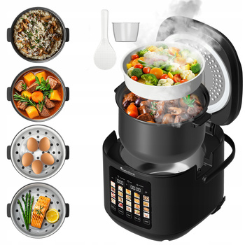 Multicooker parowar kombiwar garnek elektryczny frytownica TurboTronic 20 programów 5L 860W Czarny