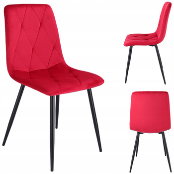 Krzesło PIADO amarantowe (zestaw nogi + śruby)