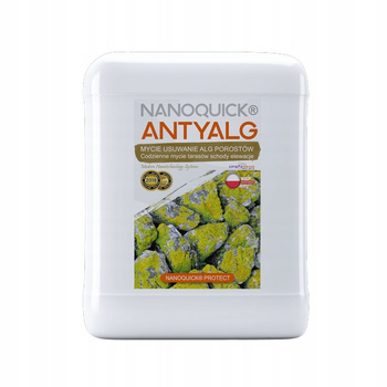 Mycie Usuwanie Zielonych Nalotów Kostka Elewacja NANOQUICK Antyalg 5L