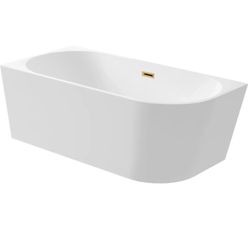 Wanna wolnostojąca narożna lewa 170 x 80 cm biała z pokrywką GOLD - model 572