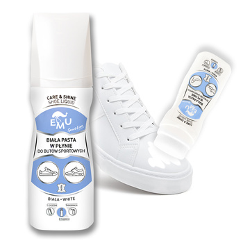 Biała pasta w płynie do butów sportowych 75ml EMU